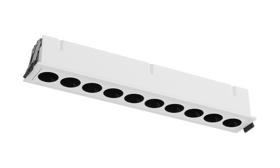 M9134  Blau Linear Recessed Spotlight 10 Light, 24W LED, 3000K, 1680lm, Cut Out: L:280mm x W:40mm, White, Driver Included